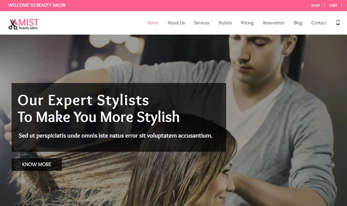 Salon Website Template