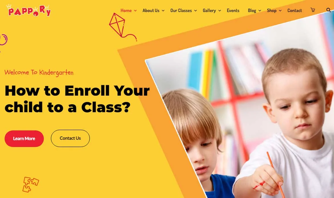 Kindergarten Website Theme