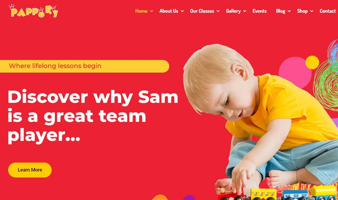 Pappory Colorful WordPress Theme