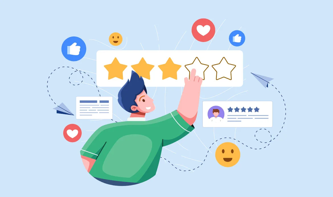 Customer reviews and ratings example