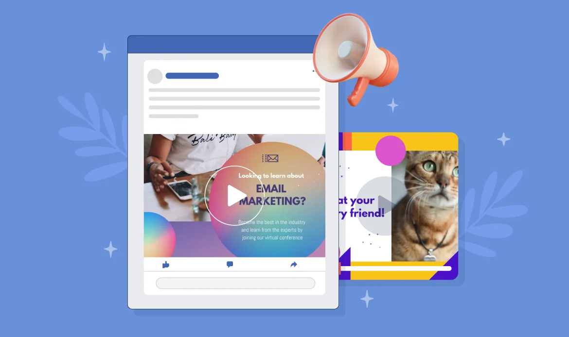 Video ad playing on social media feed