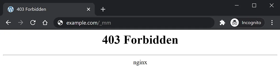 403 Forbidden Error