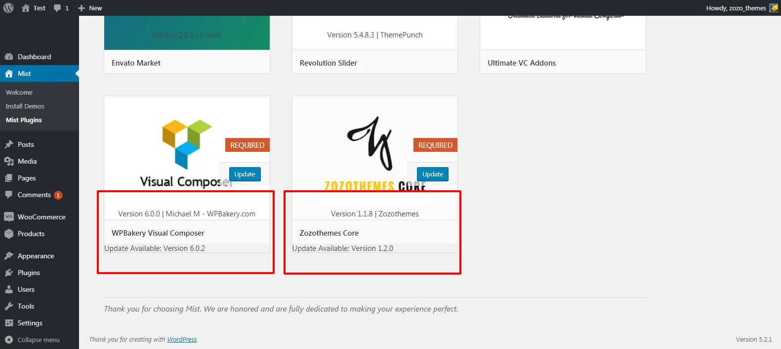 WPBakery plugin upgrade WordPress themes