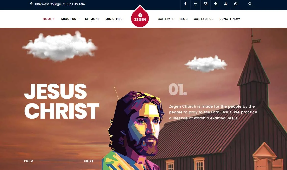 Wonderful church Responsive Website Theme