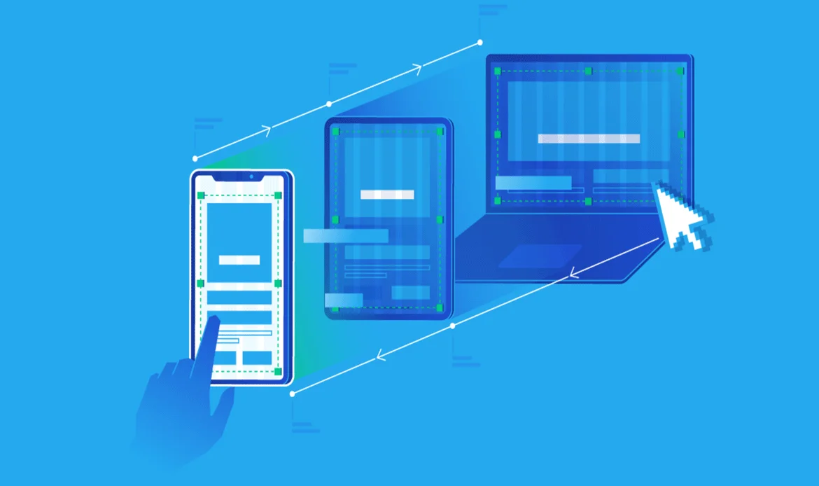 Responsive website design preview in Elementor
