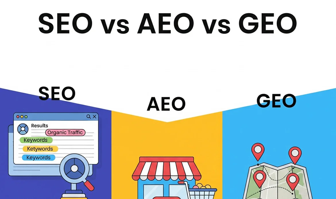GEO vs SEO vs AEO 2025