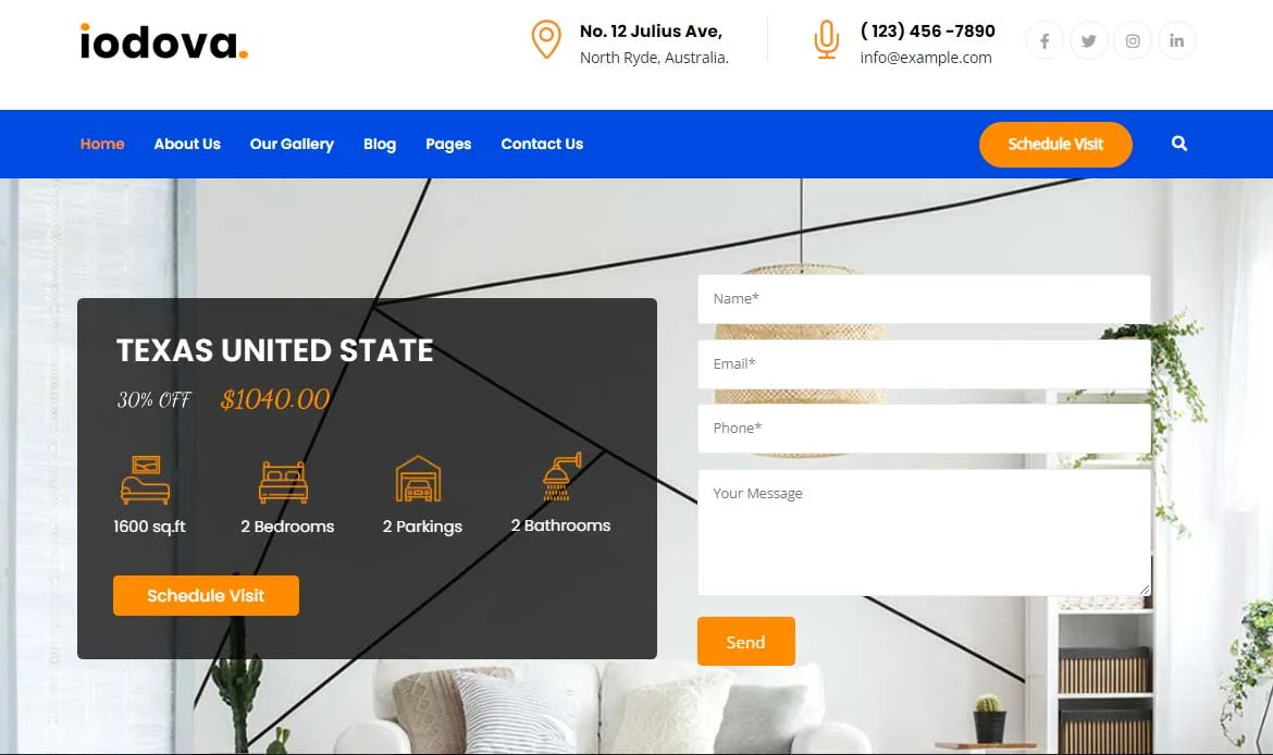 Creative Real Estate Website Template