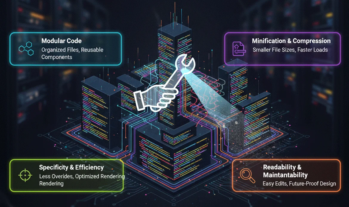 clean css structure for fast elementor website building
