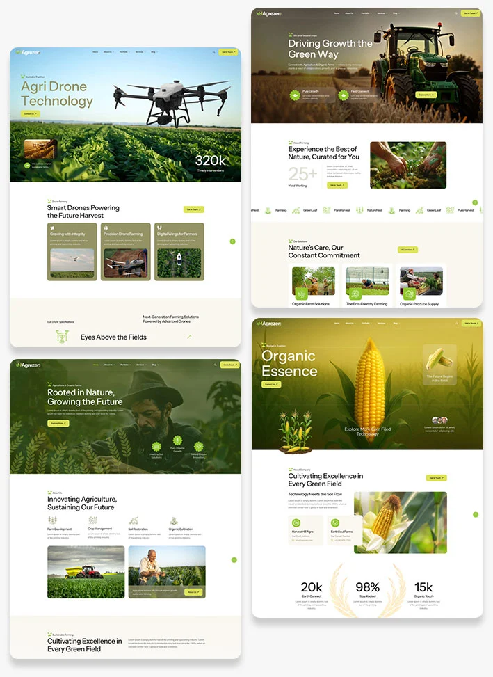 Agriculture & Organic Farm WordPress Theme Demos