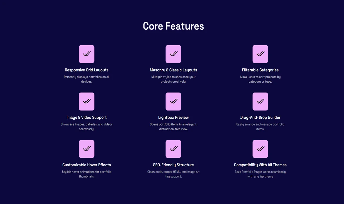 lightweight-powerful-features-zozo-portfolio-wordpress-plugin