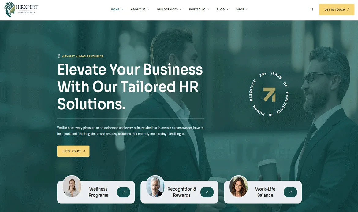 hirxpert HR recruitment agency professional WordPress theme