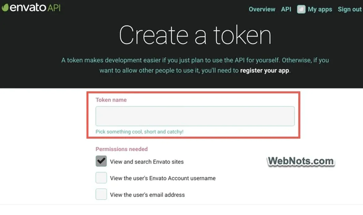 create a token