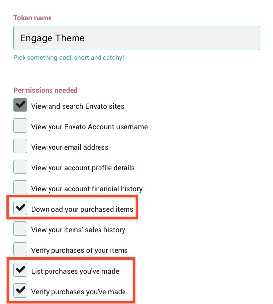 token name file permissions