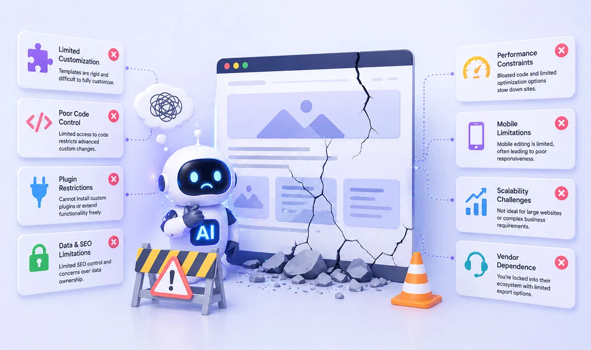 ai website builder limitations overview