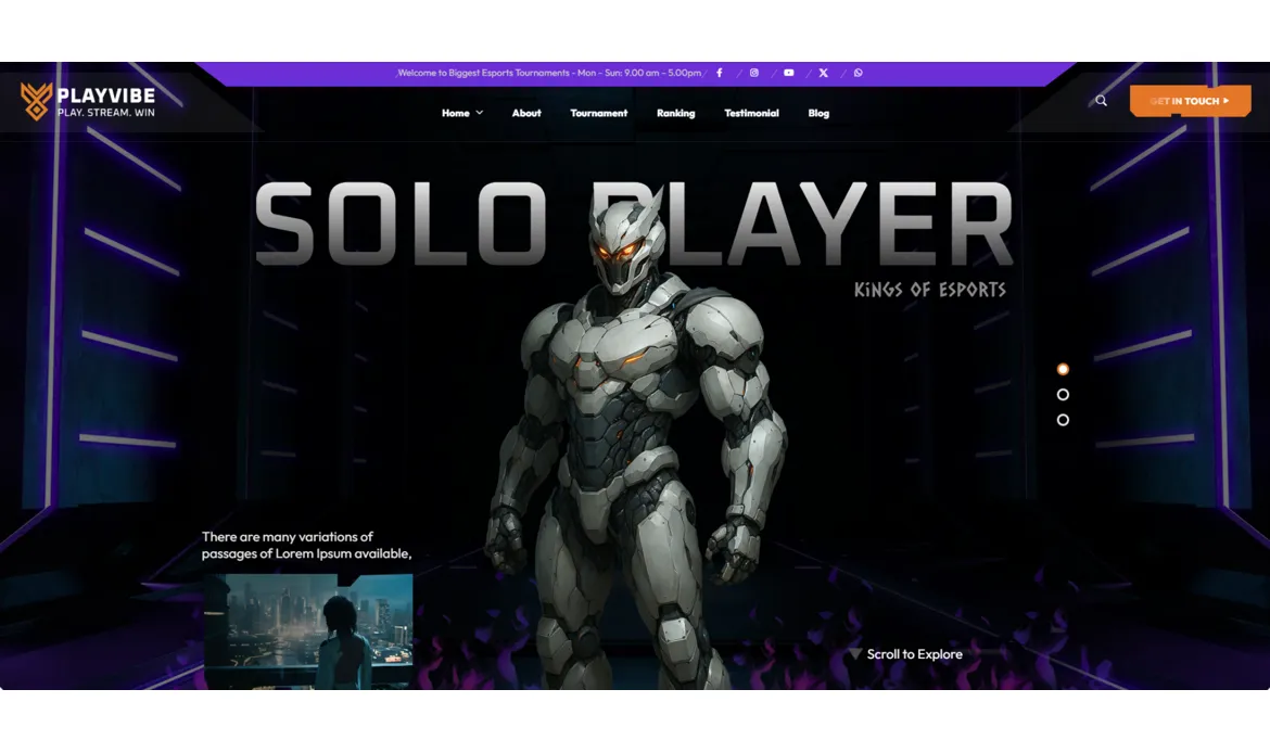 Gaming WordPress Theme