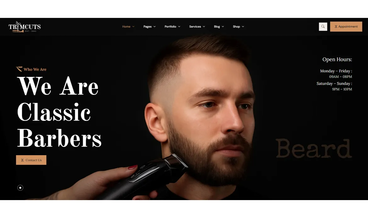 Barber Shop WordPress Theme