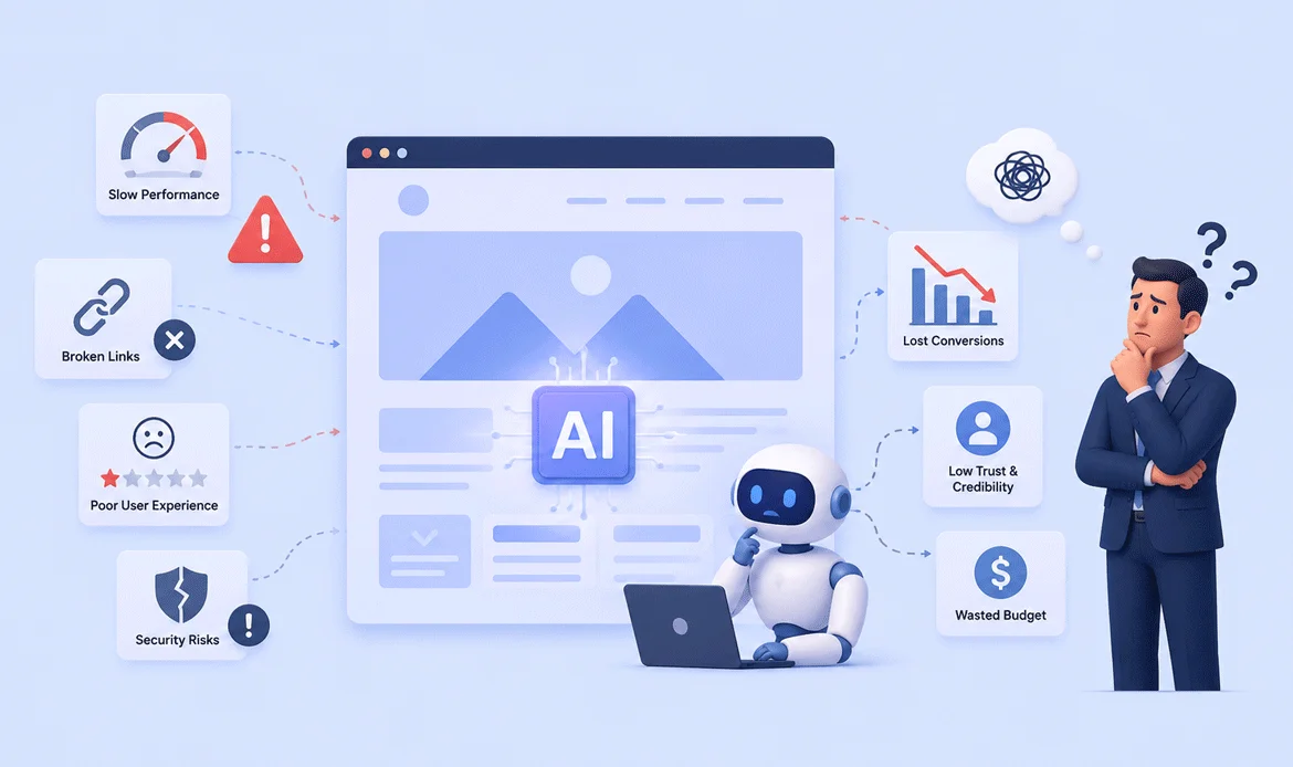 ai vs traditional web design website problems