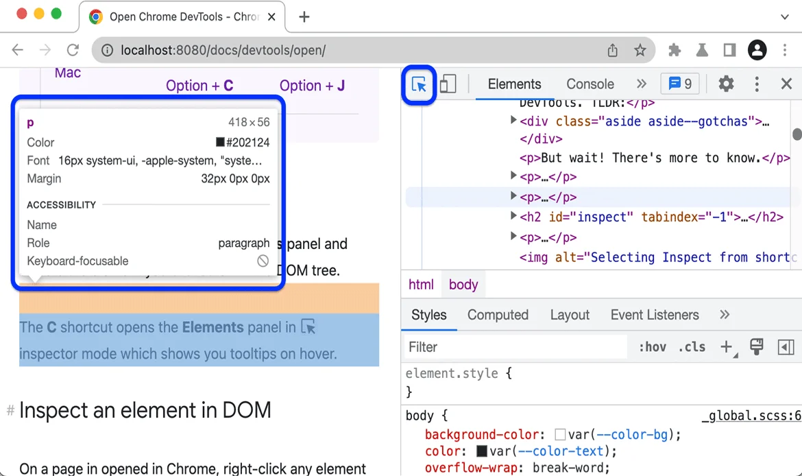 chrome devtools performance setup