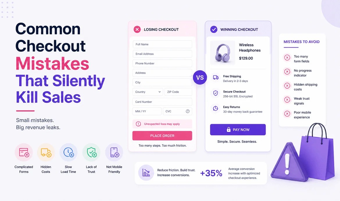 checkout experience mistakes