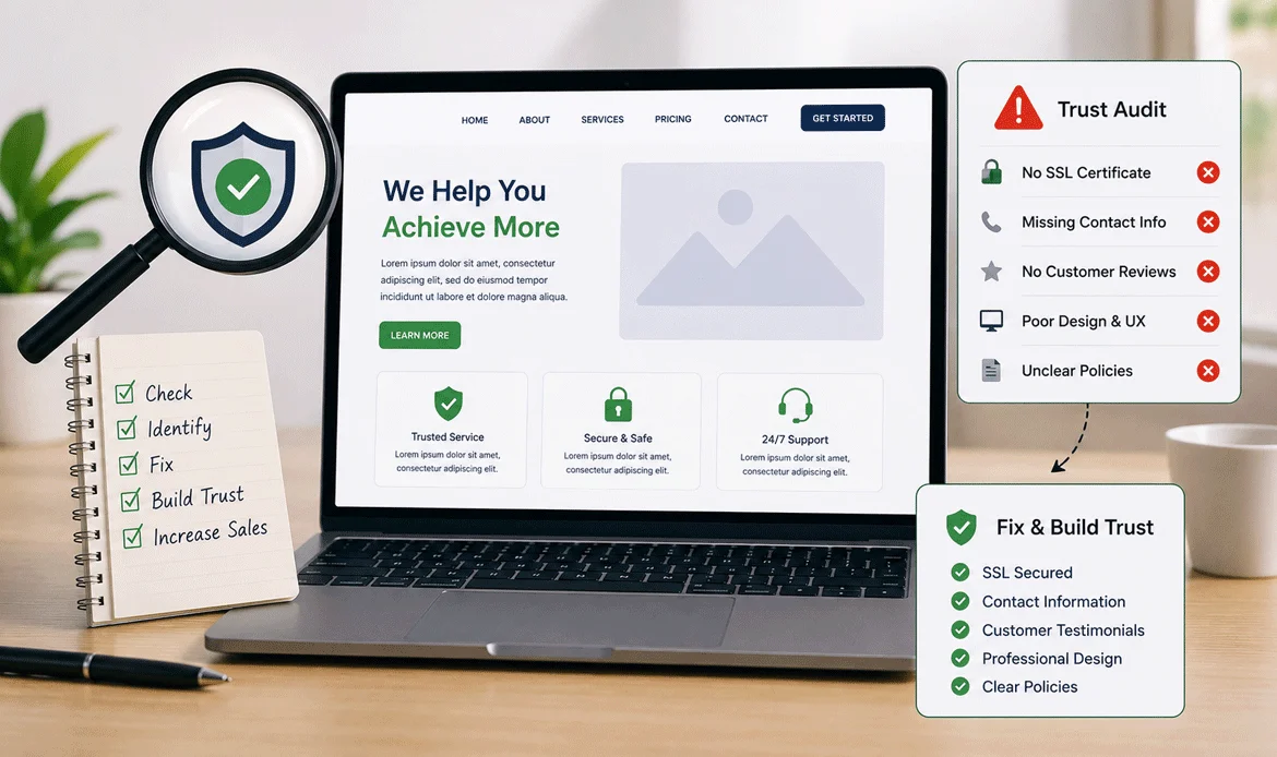 website traffic but no sales trust issues