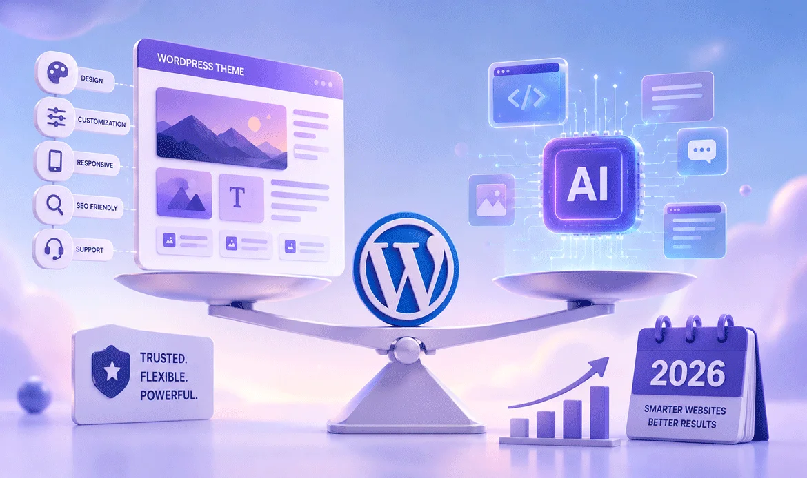 wordpress ai website development 2026 themes