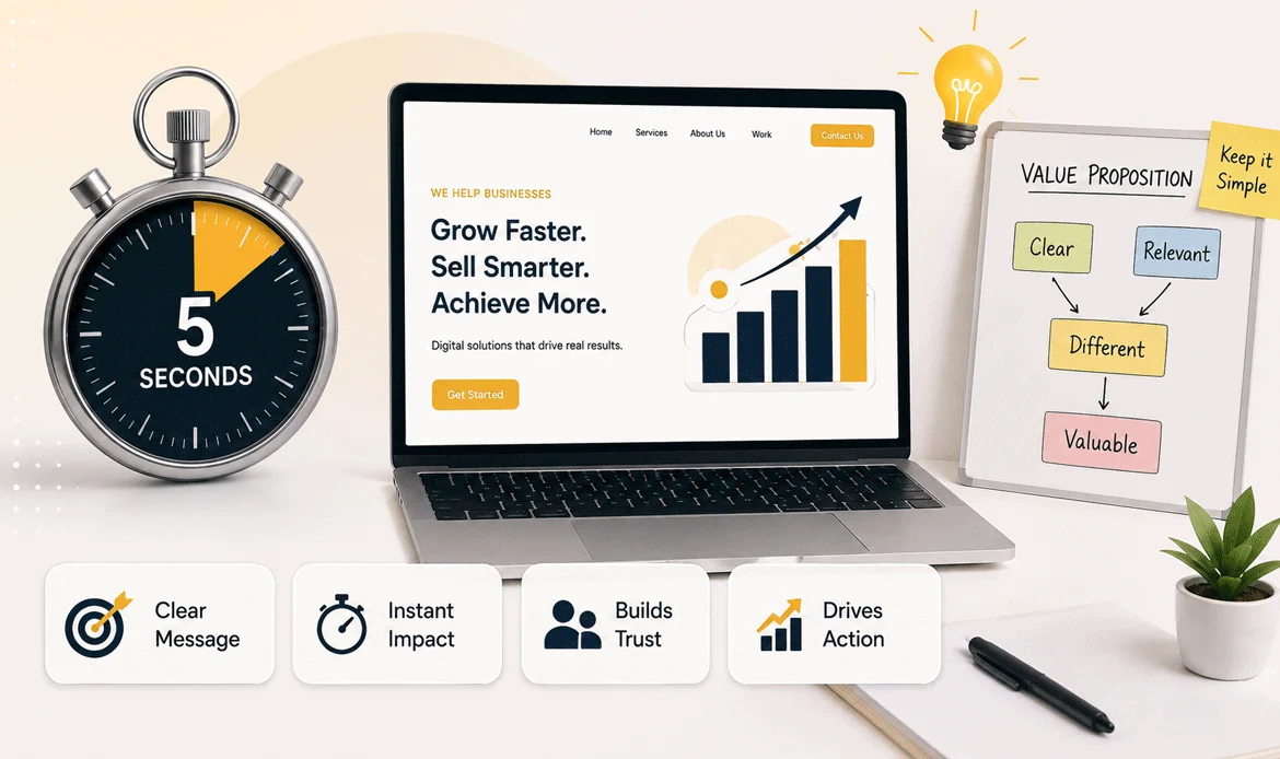 website traffic but no sales value proposition