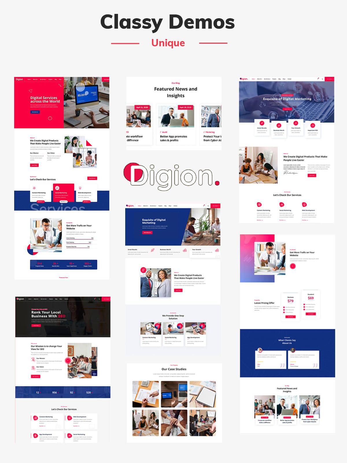 Digion – Online Digital Marketing WordPress Theme Demos