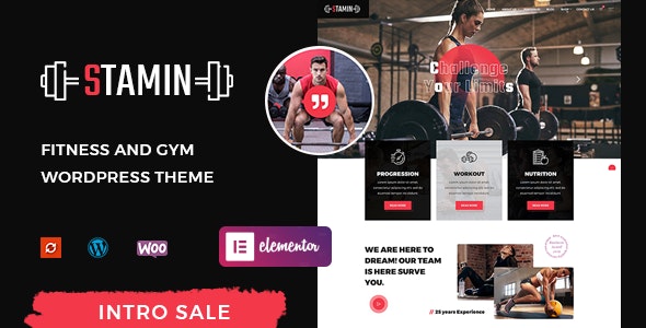 Stamin – Fitness and Gym WordPress Theme