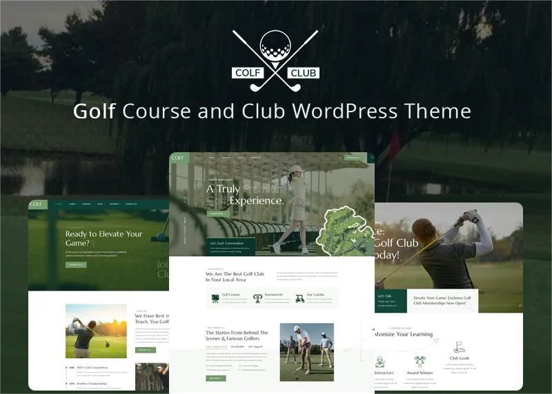 Golf Course and Club WP Theme