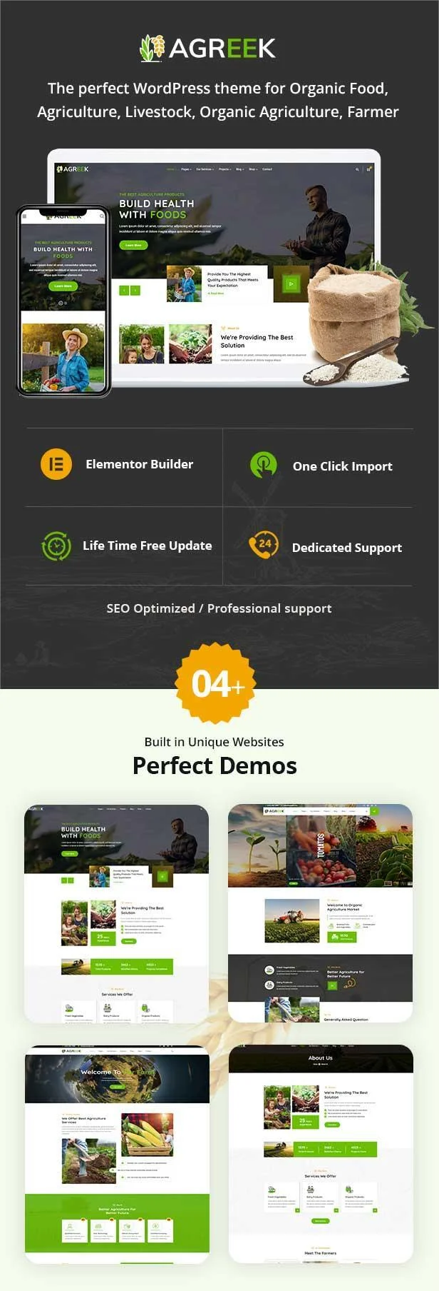  Organic Food Website Theme