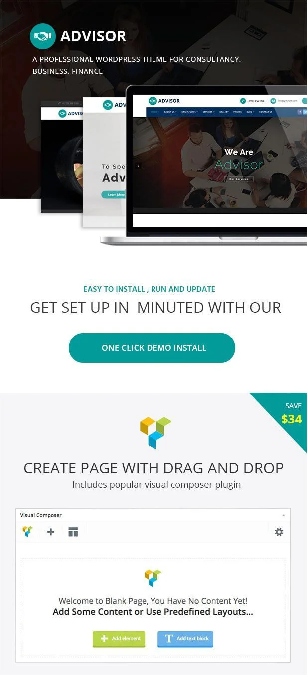 Multiple home demos for Digital Marketing WordPress Theme