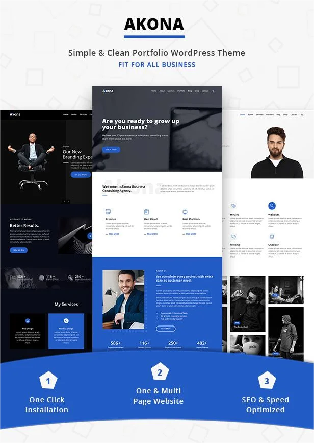Pre-built Pages for Portfolio WordPress Theme