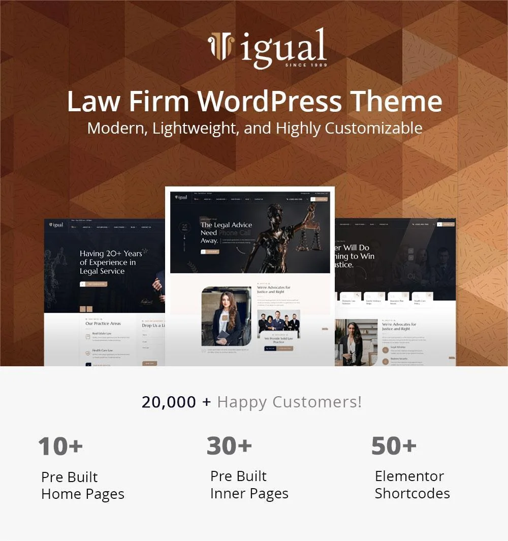 Clean and simple Lawyer WordPress Theme