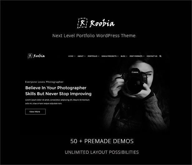 Multiple demo pages for Portfolio WordPress Theme