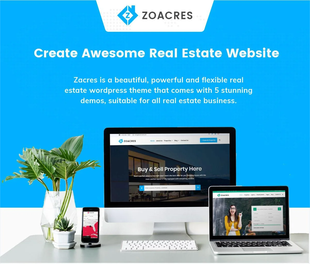  Multiple Pre-build pages for Real Estate WordPress Theme