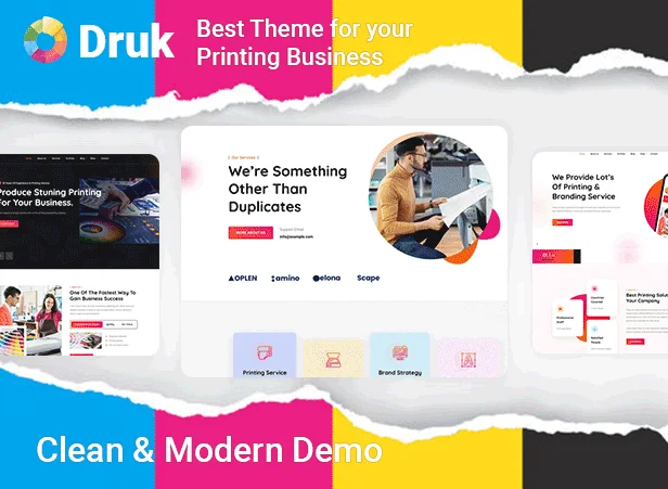 Clean and simple Printing Service WordPress Theme