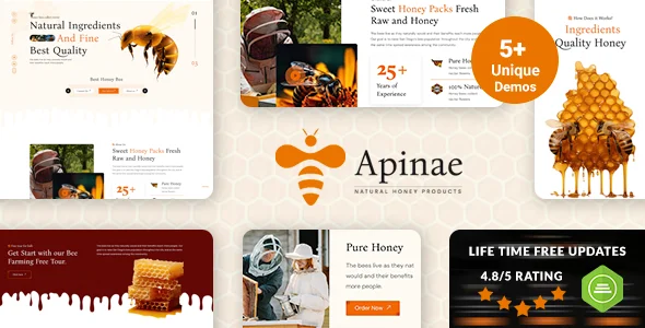 Apinae – Beekeeping and Honey Shop Theme