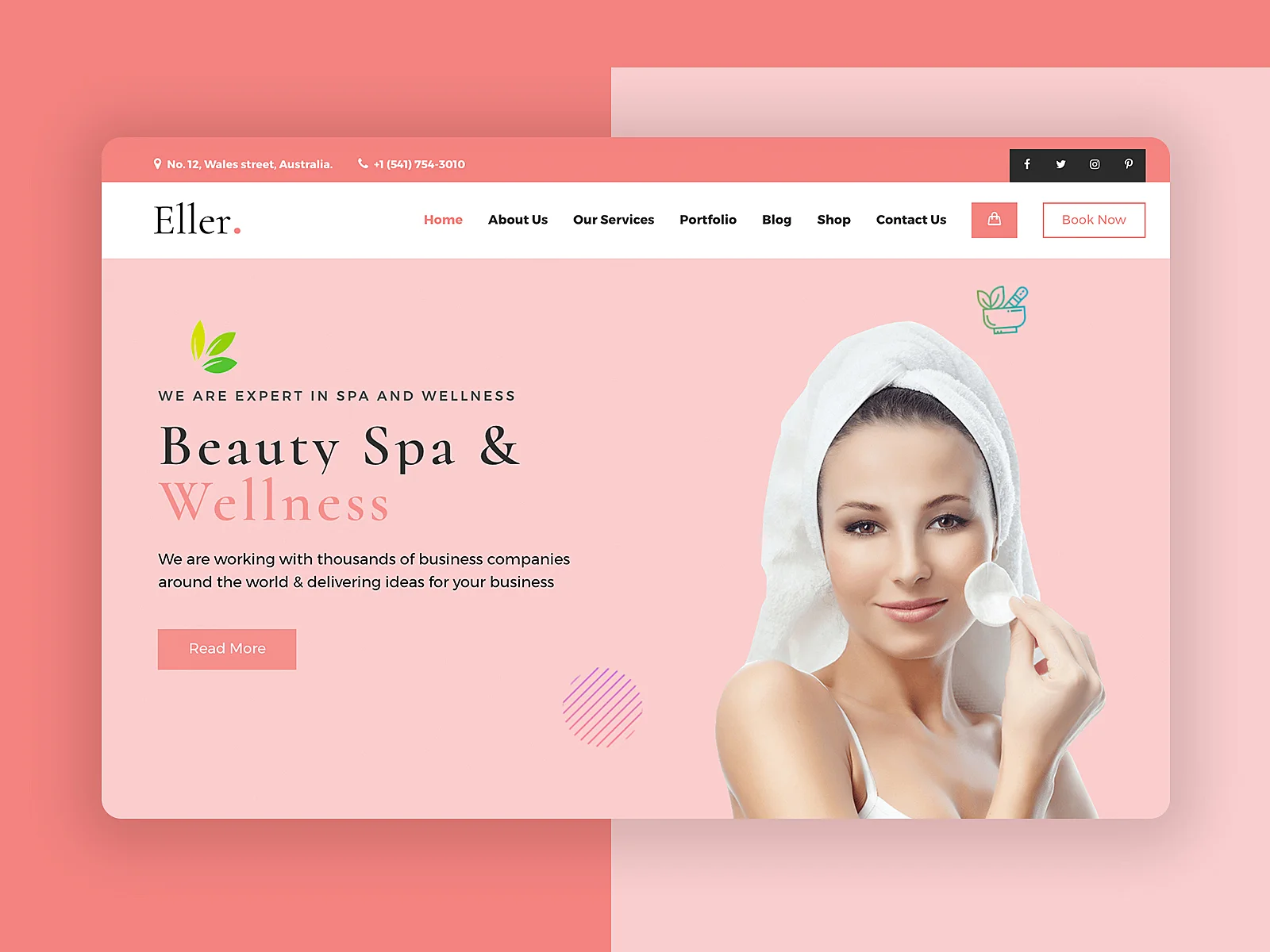 Multiple Demo pages for Spa & Wellness WordPress Theme