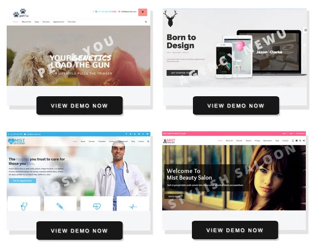 Multi-Concept WordPress Theme Demo Designs