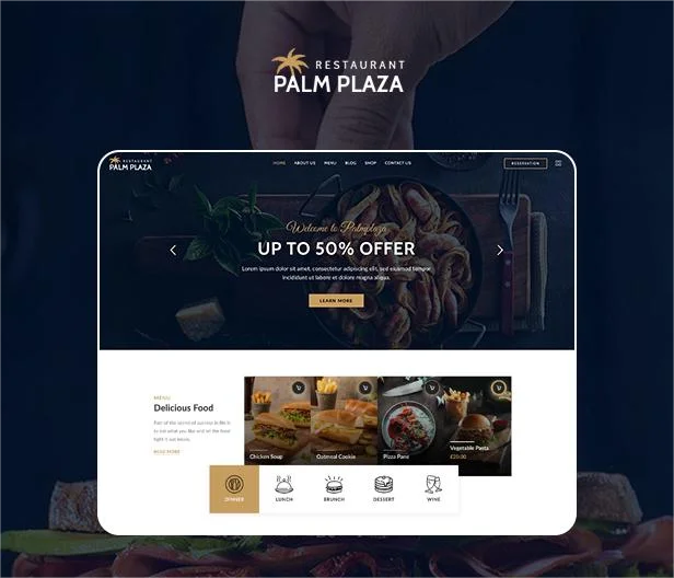 Multiple demo pages for Restaurant WordPress Theme