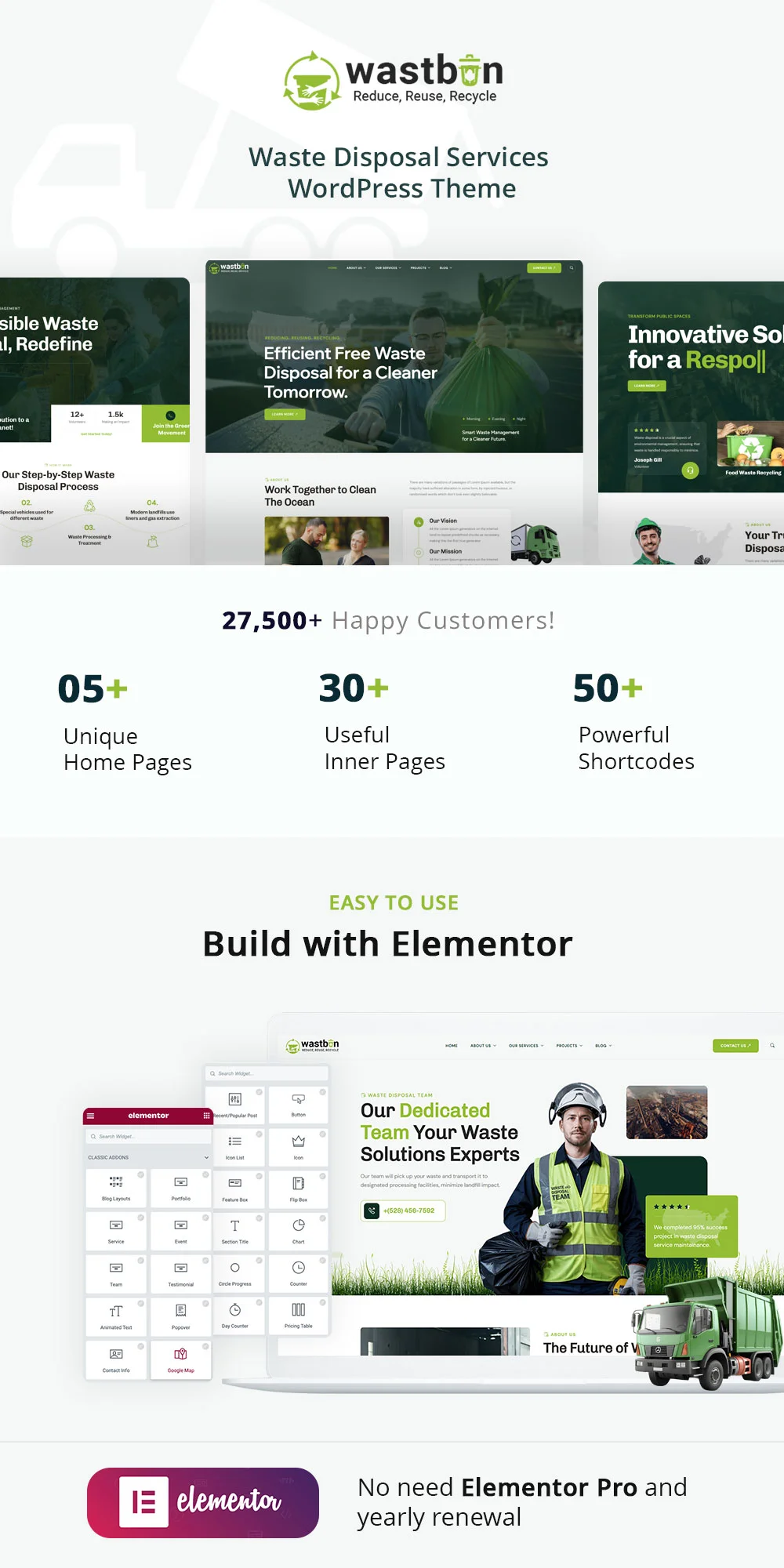 Waste Disposal Services WordPress Theme Demos