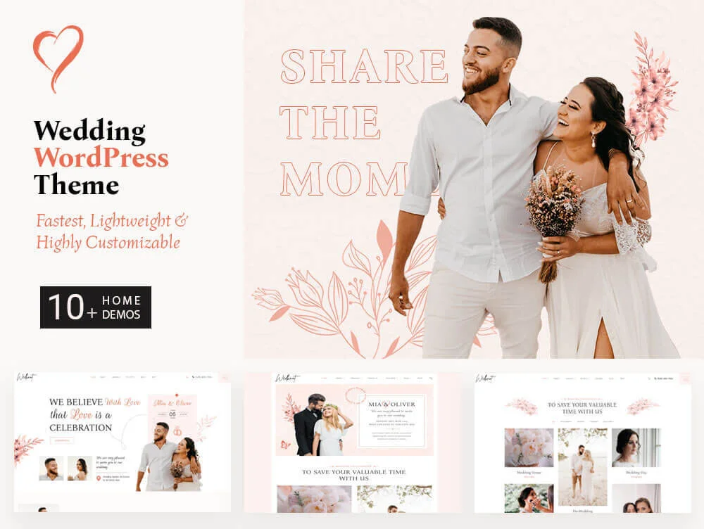 Wedding WordPress Theme Demo Layouts