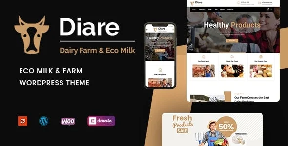 Diare – Eco Milk & Dairy Farm WordPress Theme