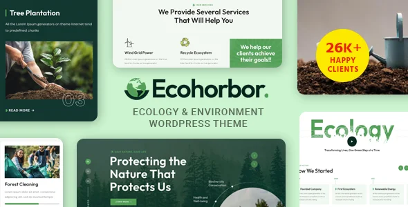 Ecology & Environment WordPress Theme – Ecohorbor