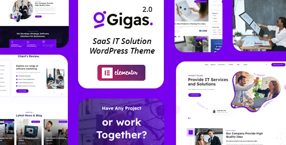 Modern SaaS & Startup WordPress Theme – Gigas