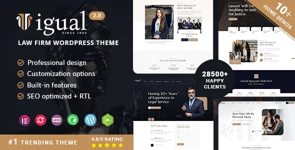 Law Firm WordPress Theme for Lawyers & Attorneys – Igual