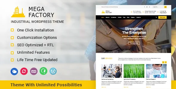 Mega Factory – Industrial Business WordPress Theme