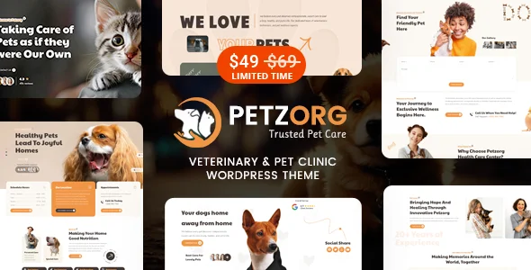 Veterinary & Pet Care Clinic WordPress Theme – Petzorg