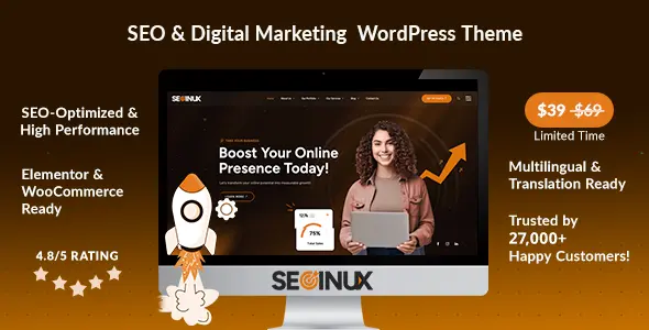 SEO & Digital Marketing Agency WordPress Theme – Seoinux