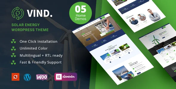 Vind – Solar Energy WordPress Theme